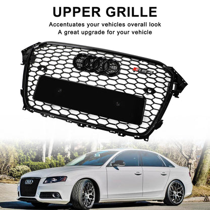 2013-2016 Audi A4 S4 Griglia RS4 Style Mesh Paraurti Anteriore Griglia Nera Lucida Generico