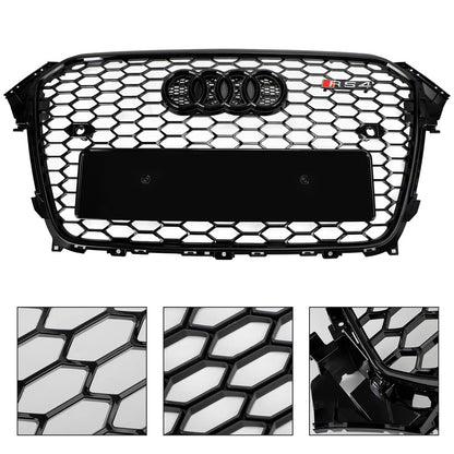 2013-2016 Audi A4 S4 Griglia RS4 Style Mesh Paraurti Anteriore Griglia Nera Lucida Generico