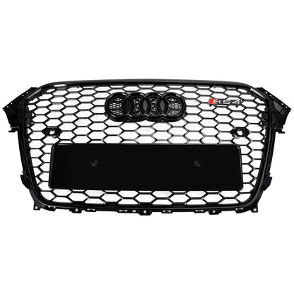 2013-2016 Audi A4 S4 Griglia RS4 Style Mesh Paraurti Anteriore Griglia Nera Lucida Generico