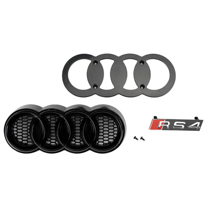 Audi A4 S4 2013-2016 Griglia paraurti anteriore in rete stile RS4 nero lucido