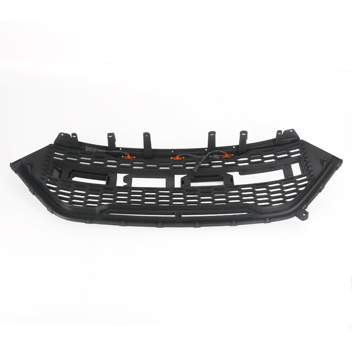 15-18 Ford Edge Black Raptor Style griglia paraurti anteriore griglia superiore + luci LED ambra