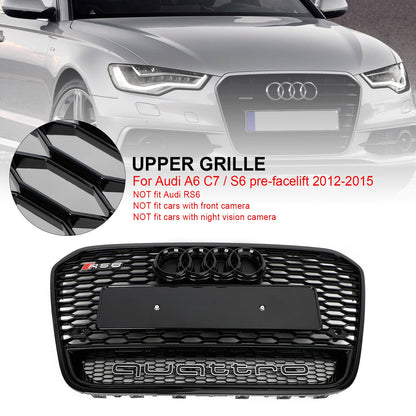 2012-2015 Audi A6 S6 C7 RS6 Griglia anteriore in rete a nido d'ape per griglia di ricambio