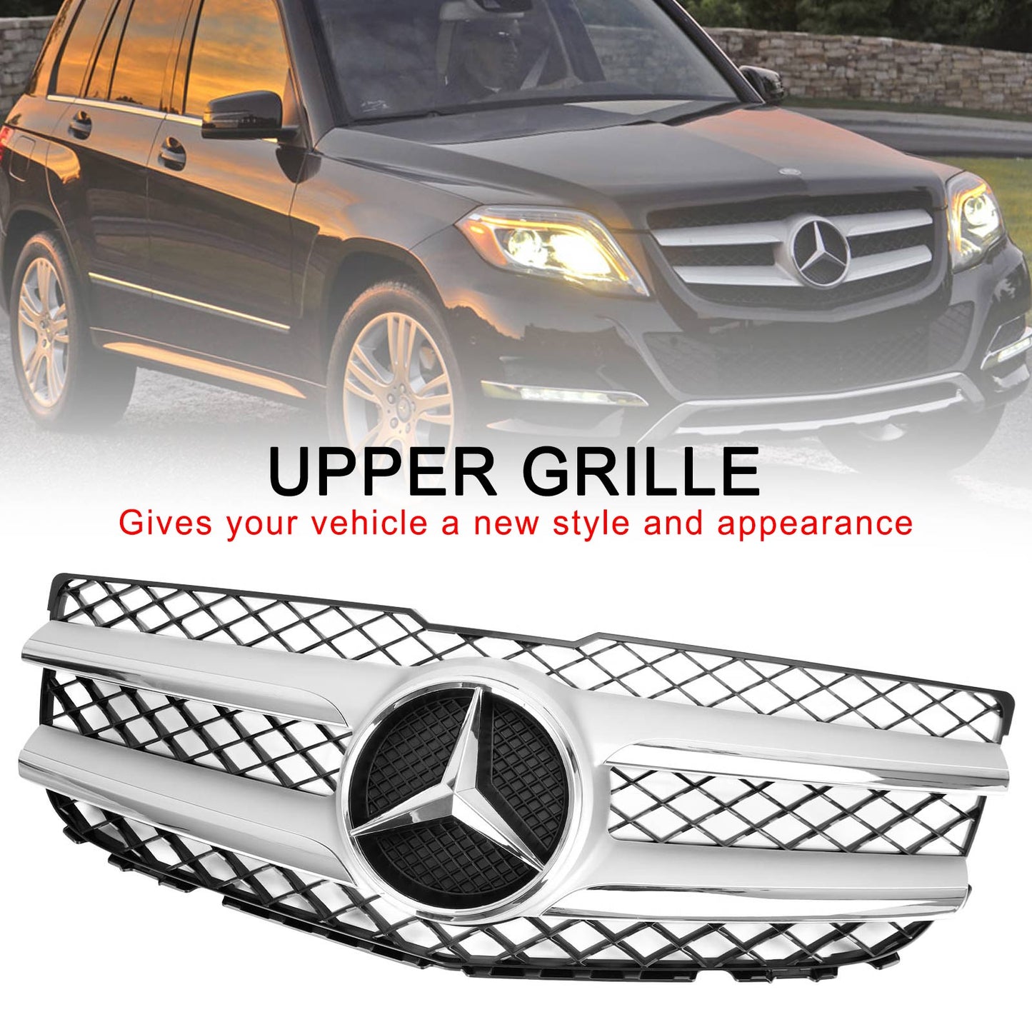 2013-2015 Mercedes-Benz GLK350 4MATIC /BASE SPORT UTILITY 4 PORTE Griglia paraurti anteriore griglia 2048802983