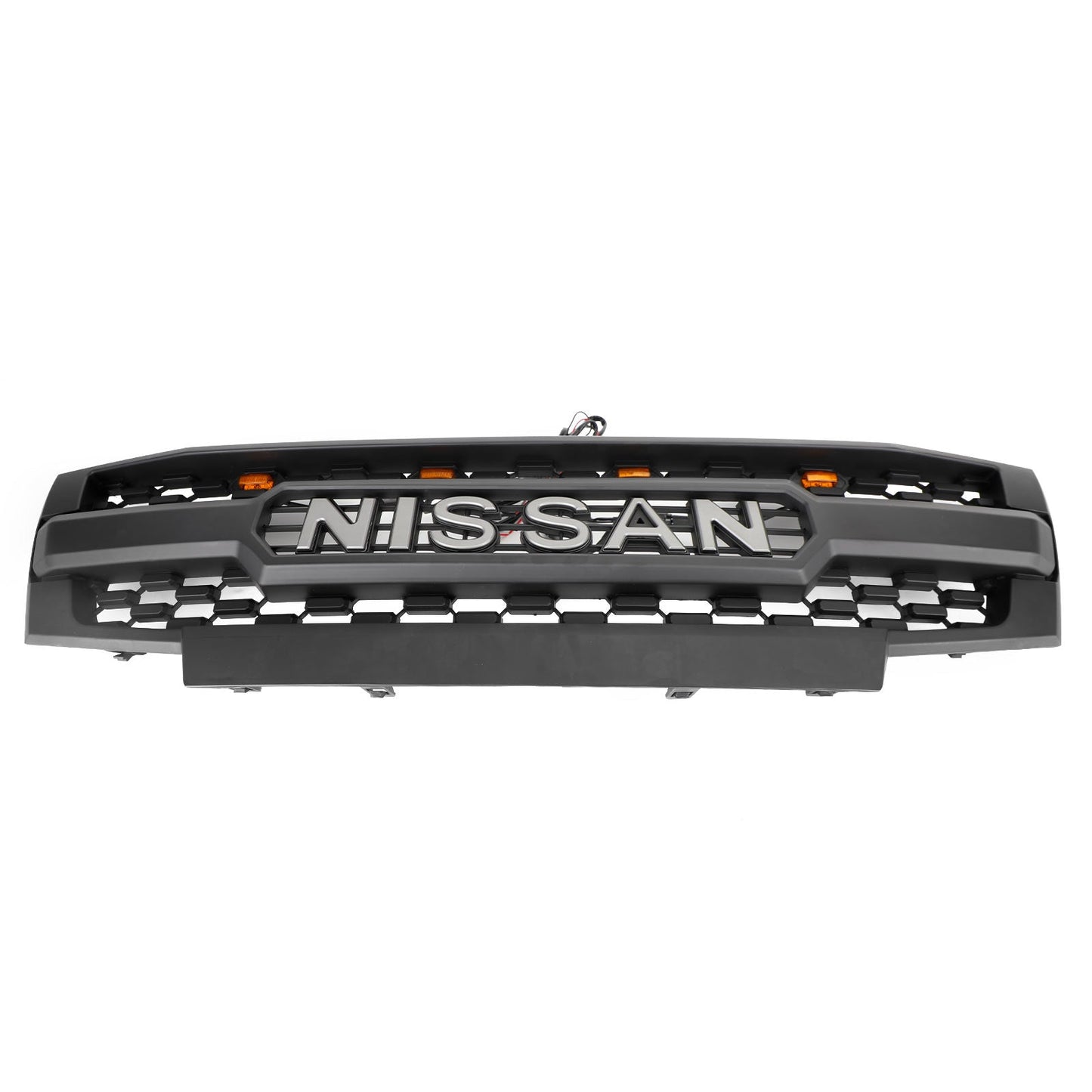 Nissan Frontier 2009-2016 Griglia paraurti anteriore nera con luci a LED