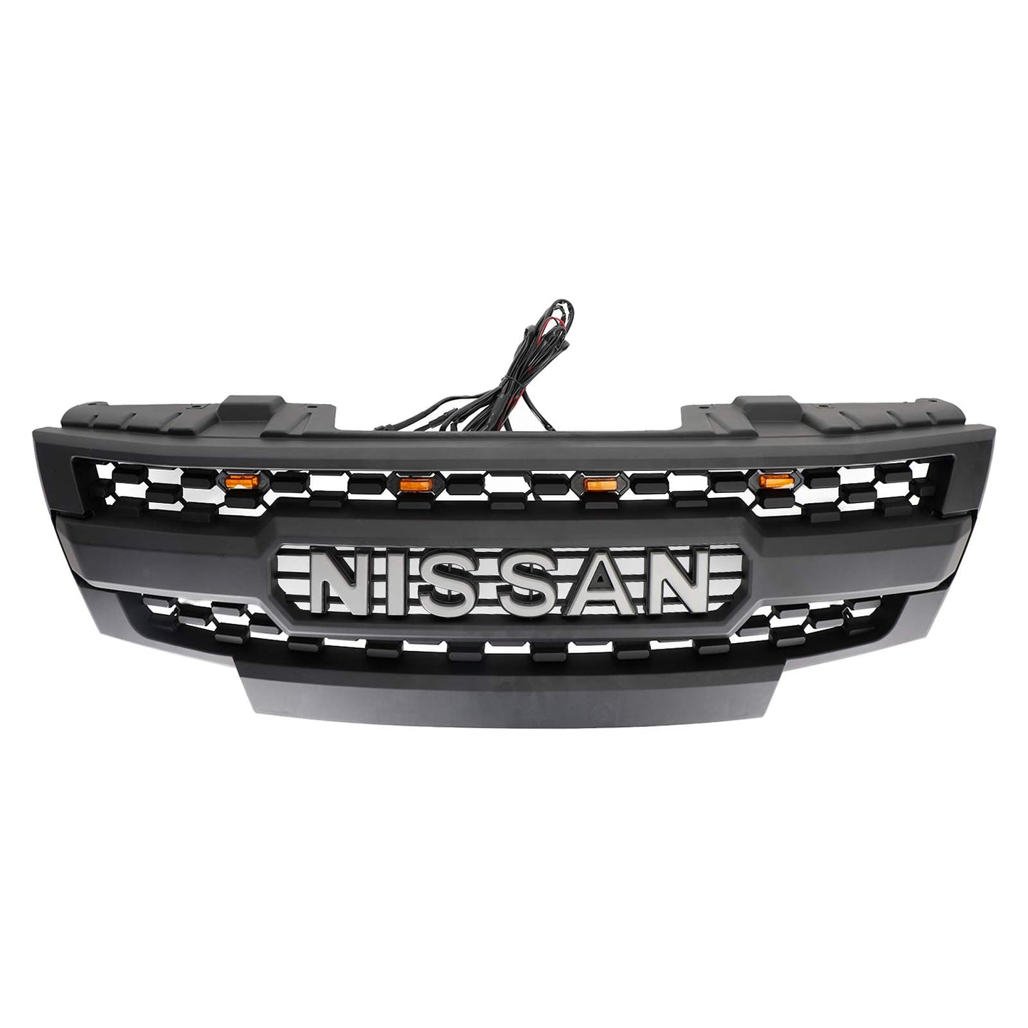 2009-2016 Nissan Frontier Griglia paraurti anteriore nera con luci a LED