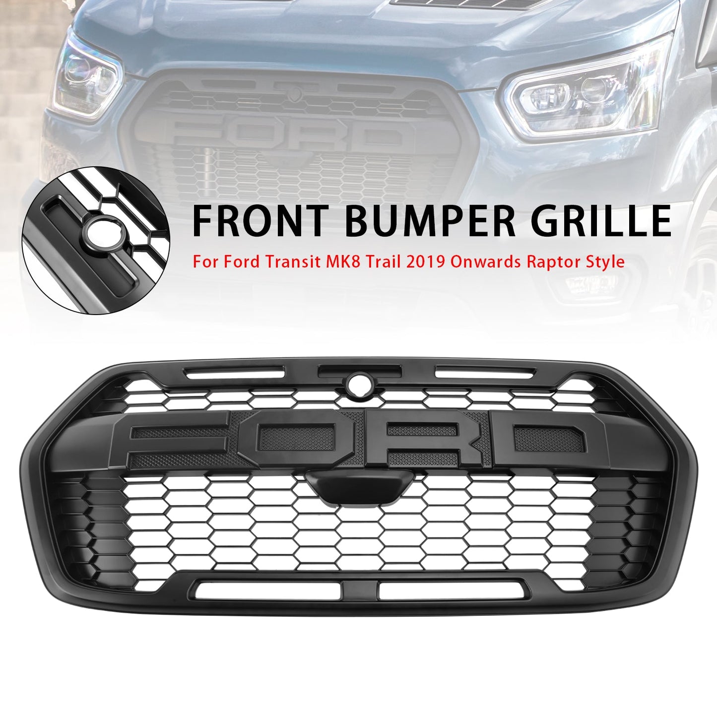 Griglia paraurti anteriore stile Ford Transit MK8 Trail Raptor dal 2019 in poi 2467809