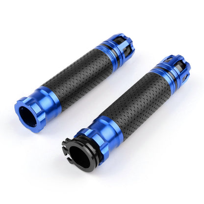 7/8 22mm Motorcycle Racing Bike Custom Rubber Gel CNC Aluminum Hand Grips 1Pair