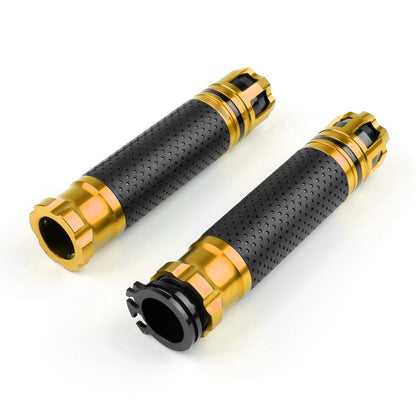 7/8 22mm Motorcycle Racing Bike Custom Rubber Gel CNC Aluminum Hand Grips 1Pair