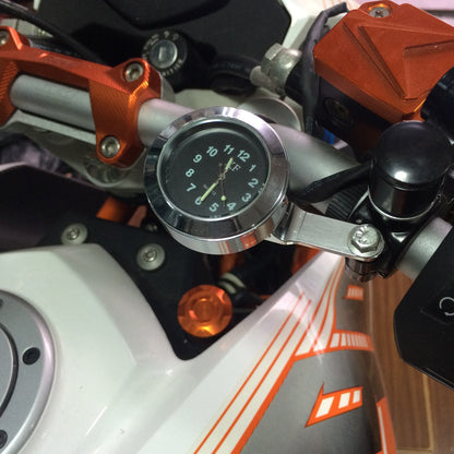 Moto Resistente all&#39;acqua Manubrio Freno Frizione Mount Clock Quadrante elettroluminescente Generico