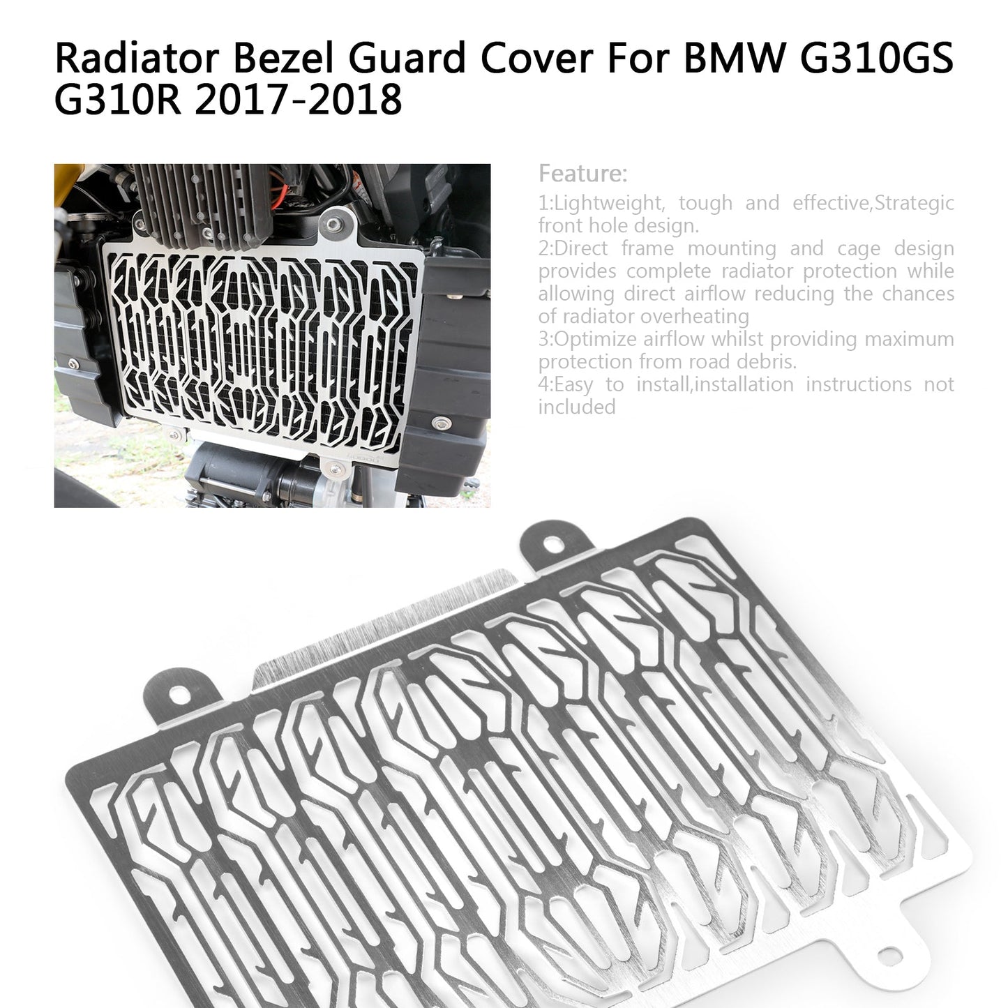 Griglia del radiatore Cover Guard Shield Protector per BMW G310GS G310R GS/R 17-18 Generico