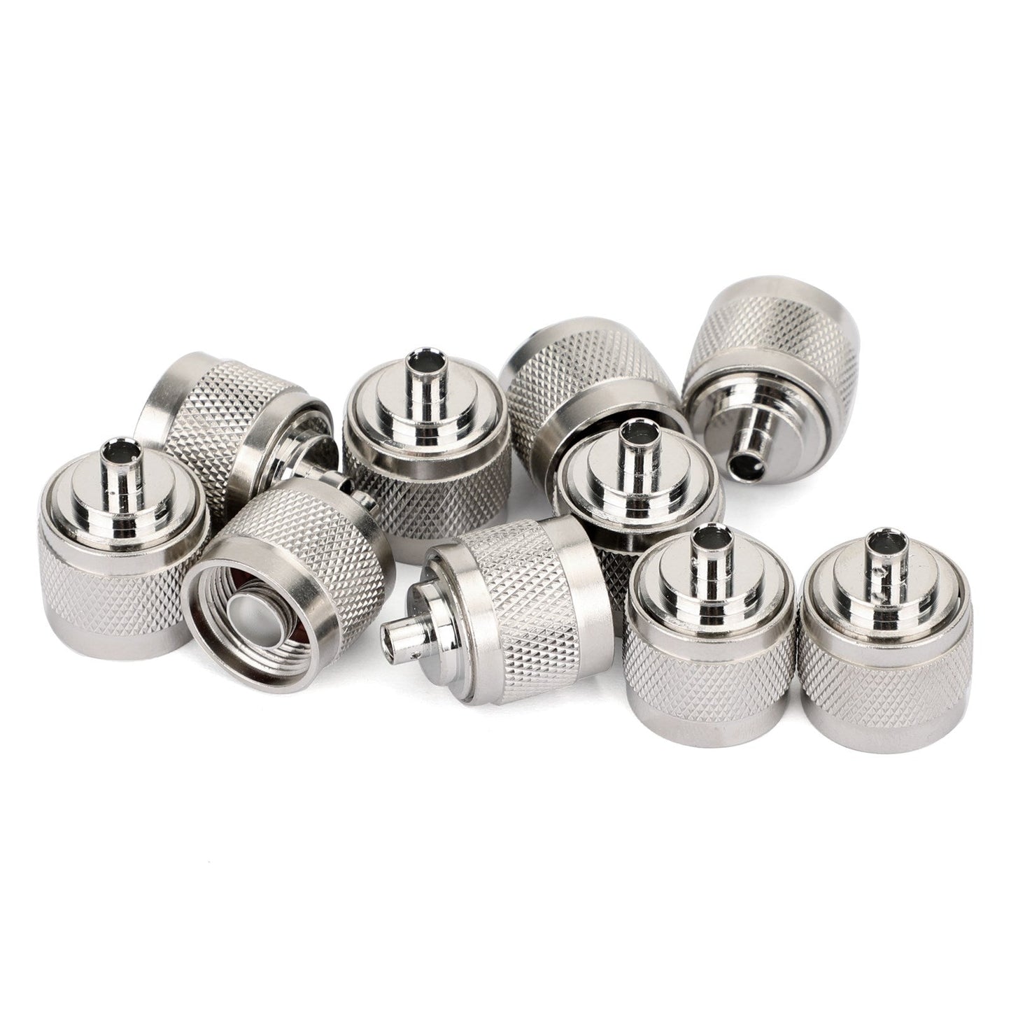 10Pcs N Solder Plug Maschio Connettore RF Solder Per Semi-rigid.141" RG402 Dritto
