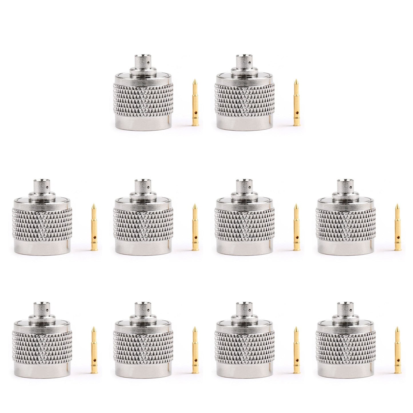 10Pcs N Solder Plug Maschio Connettore RF Solder Per Semi-rigid.141" RG402 Dritto