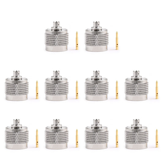 10Pcs N Solder Plug Maschio Connettore RF Solder Per Semi-rigid.141" RG402 Dritto