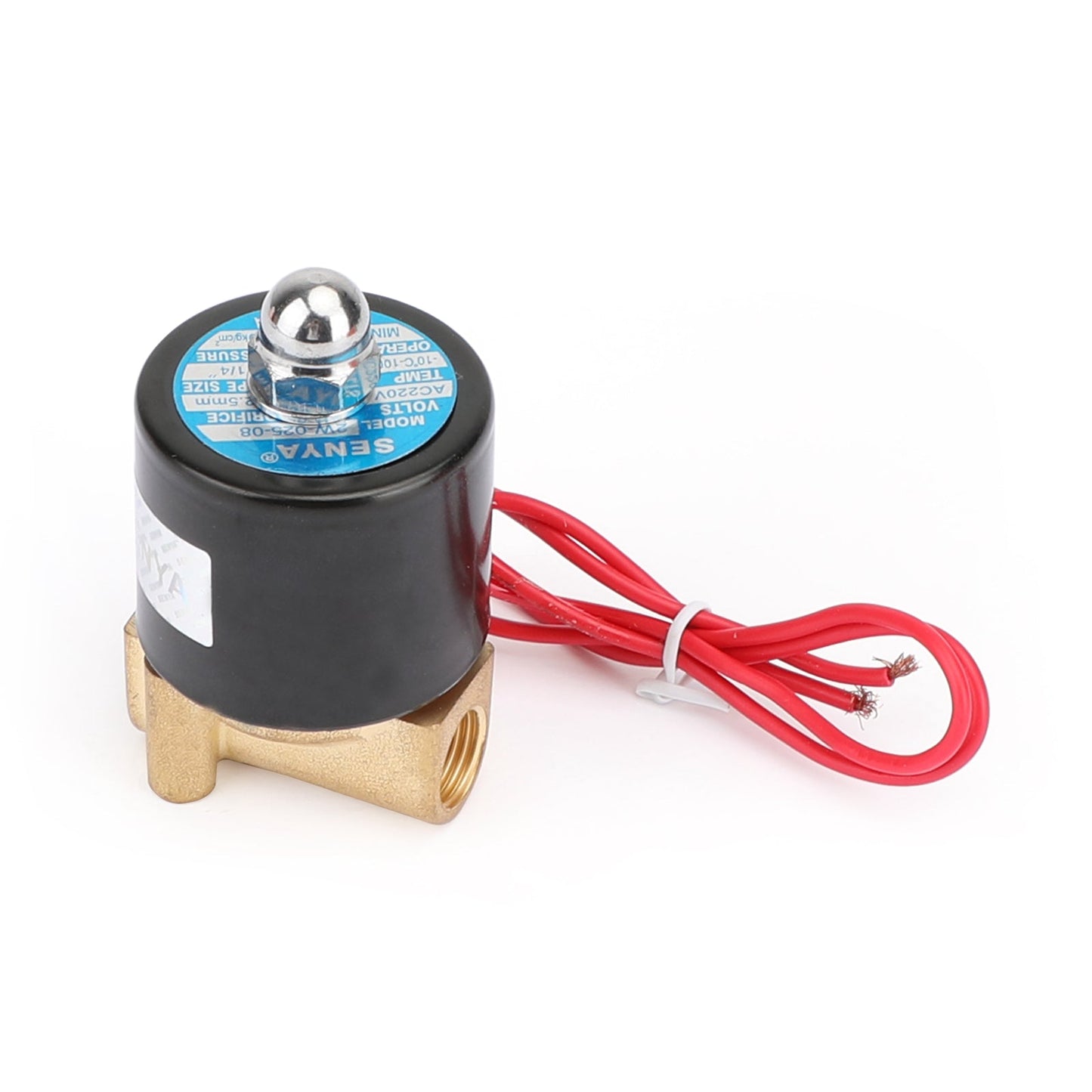 1/4" AC 220V Ottone Normalmente Chiuso Elettrico Elettrovalvola BSP Gas Acqua Aria N/C