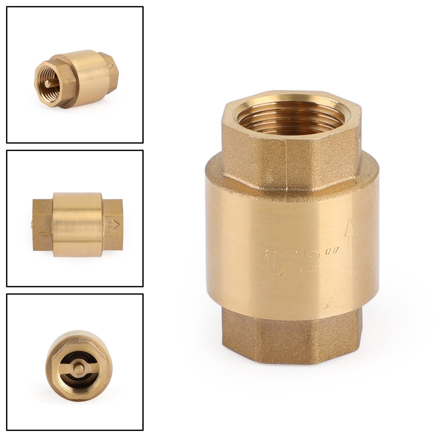 Valvola di ritegno in linea DN15/DN20 NPT in ottone caricata a molla in linea 200PSI