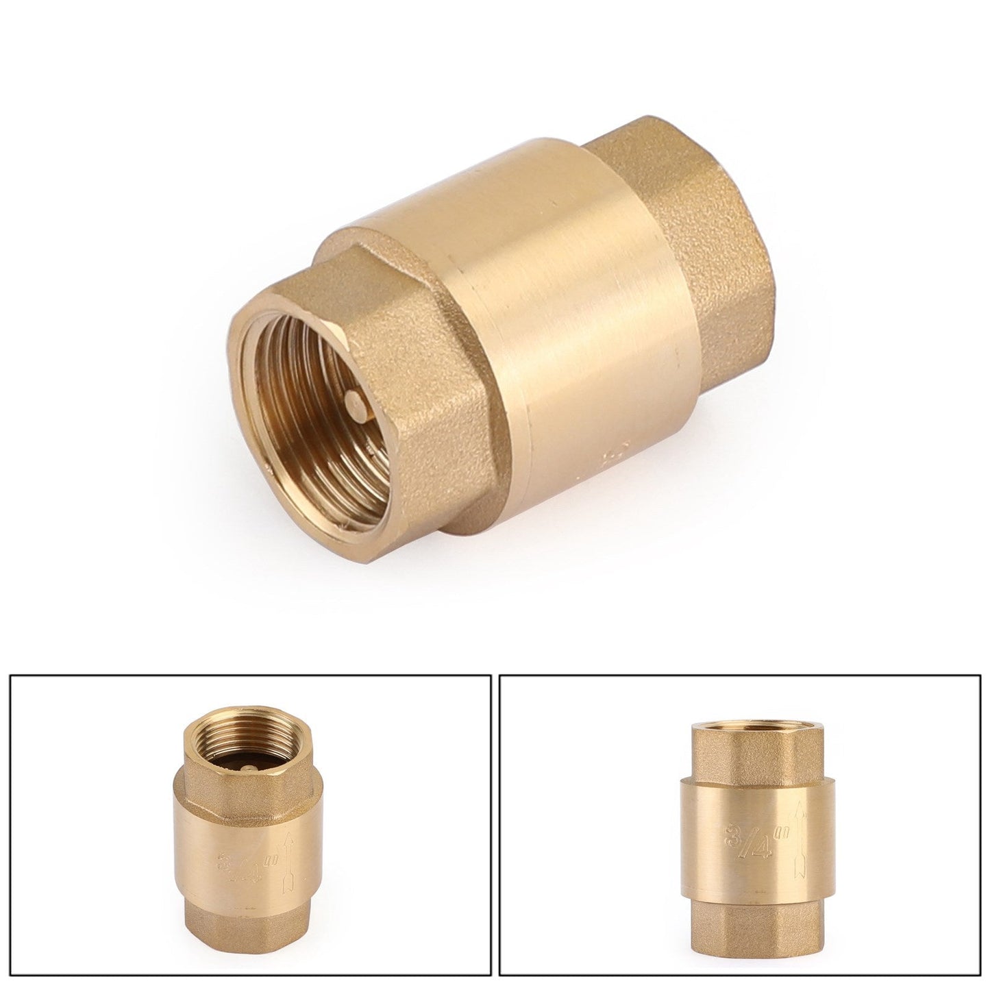 Valvola di ritegno in linea DN15/DN20 NPT in ottone caricata a molla in linea 200PSI