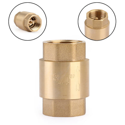 Valvola di ritegno in linea DN15/DN20 NPT in ottone caricata a molla in linea 200PSI