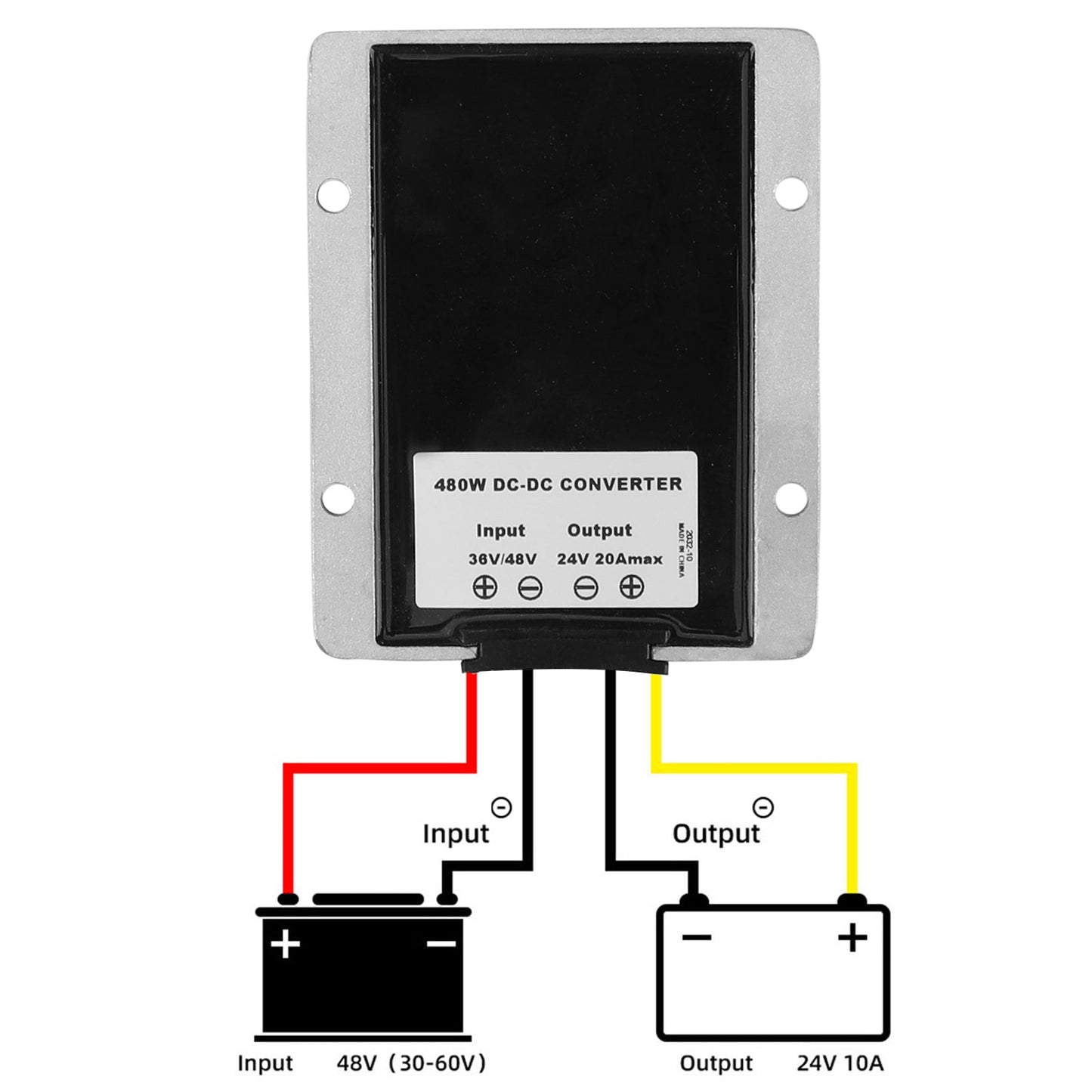 Regolatore convertitore di potenza CC/CC step down impermeabile da 48 V a 24 V 20 A