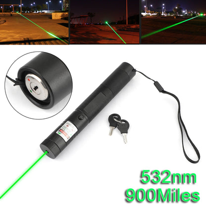 Ricaricabile 900 miglia puntatore laser rosso/verde penna Lazer 650 nm/532 nm raggio visibile