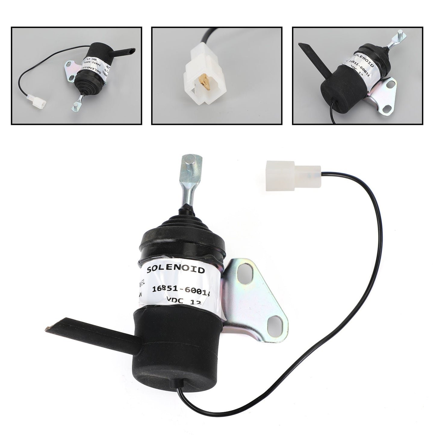 16851-60014 solenoide di spegnimento carburante per Kubota BX2230D RTV900R RTV900T 052600-453