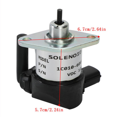 Kubota 1C010-60015 1C010-60016 1C010-60017 Solenoide di spegnimento carburante 12V