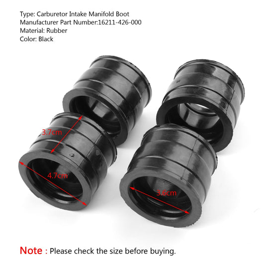 16211-426-000 4pcs Carburatore Supporto Collettore di Aspirazione Boot Per Honda CB650 RC03 1979-1982 CB650C Custom (RC05) Generico