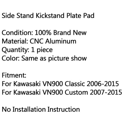 Pedana per piastra di supporto cavalletto laterale per Kawasaki VN900 CLASSIC CUSTOM Generico