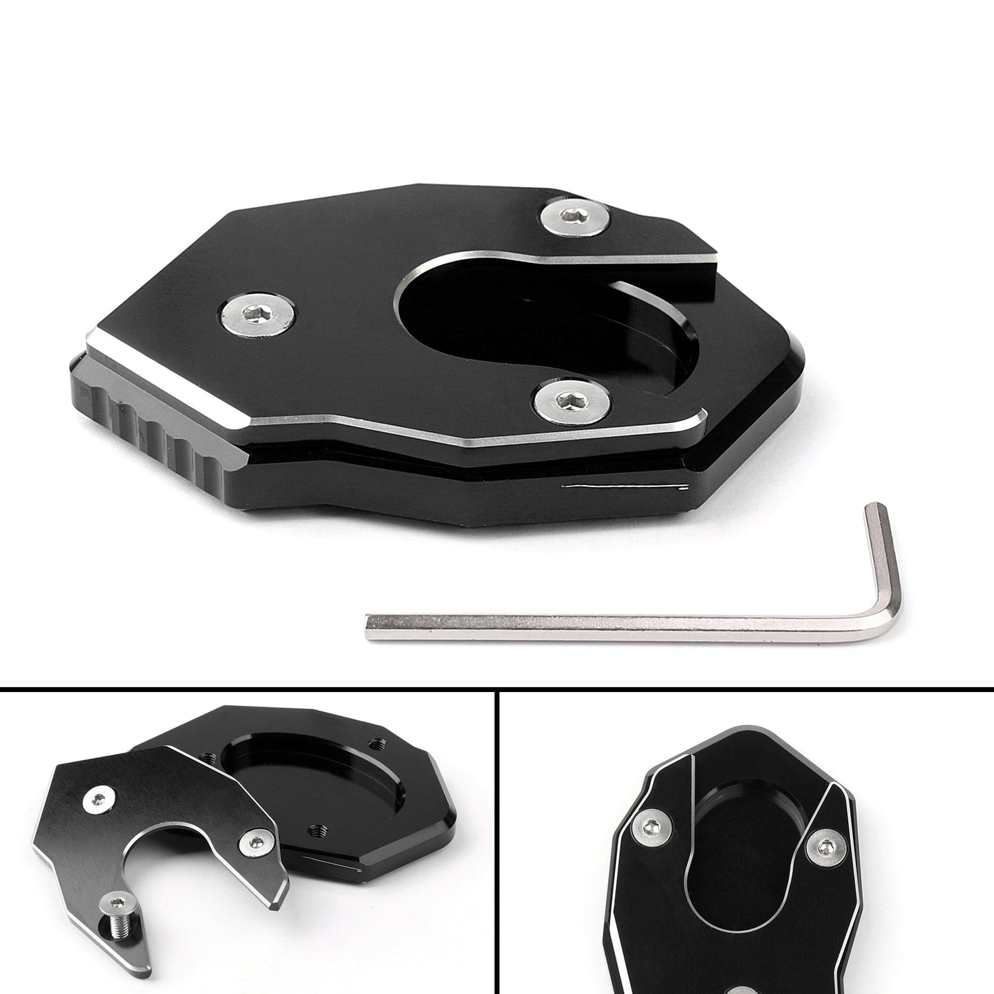 Kickstand Side Plate Stand Extension Pad For Kawasaki Z1 Z8 ZX-1R ER6F