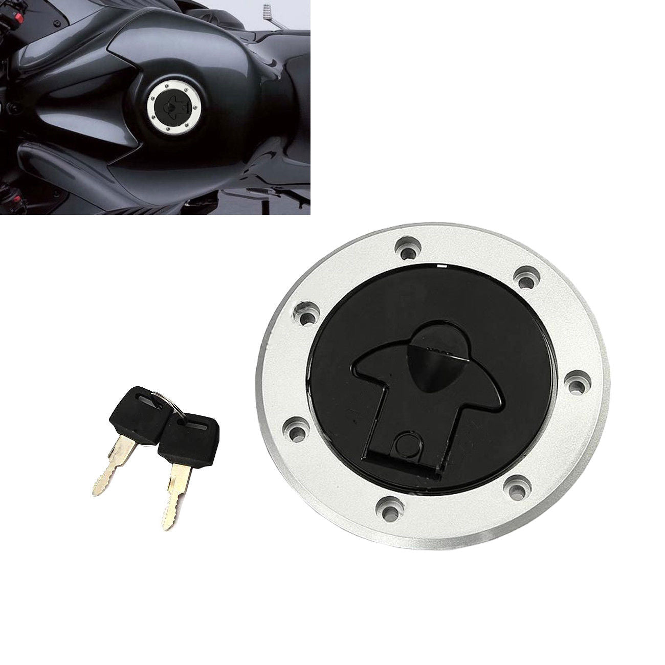 Tan Fuel Gas Cap Lock Key For Kawasaki ZR4-D1 ZR25 ZXR75 GPZ ZX-11 ZZR11