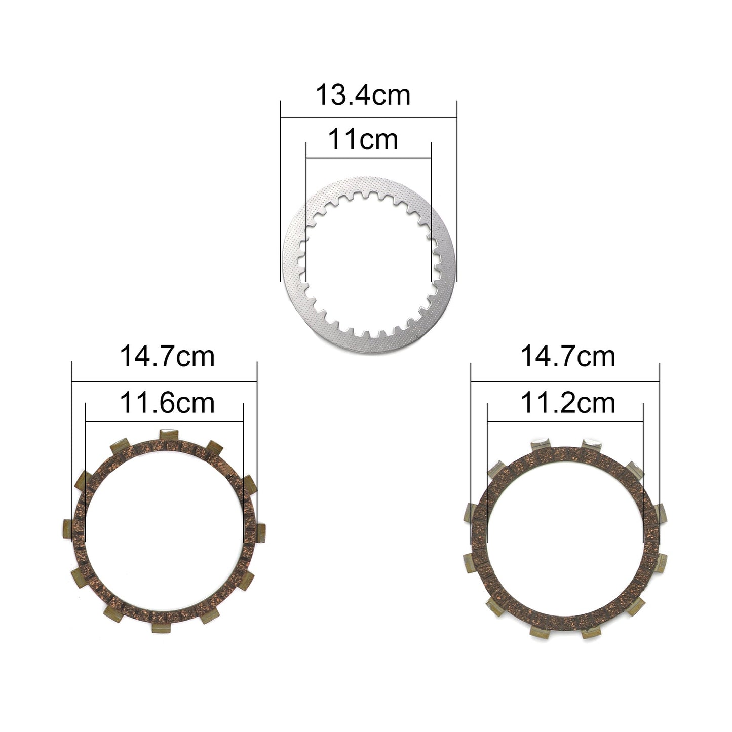 Kit frizione in ferro e dischi di attrito adatti per Yamaha TT600 XT400 XT500 XT600 SRX400 Generico