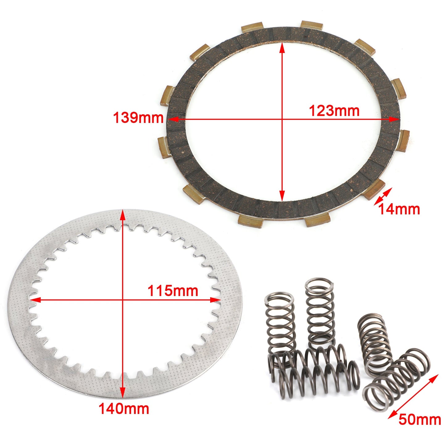 Kit frizione Set Dischi Dischi Piastre Molle Guarnizione adatta per Suzuki LTZ400 2005-2008 Generico