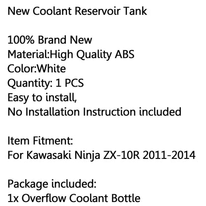 Reservior del radiatore del serbatoio di troppopieno dell&#39;acqua del liquido di raffreddamento per Kawasaki Ninja ZX-10R 11-14 generico
