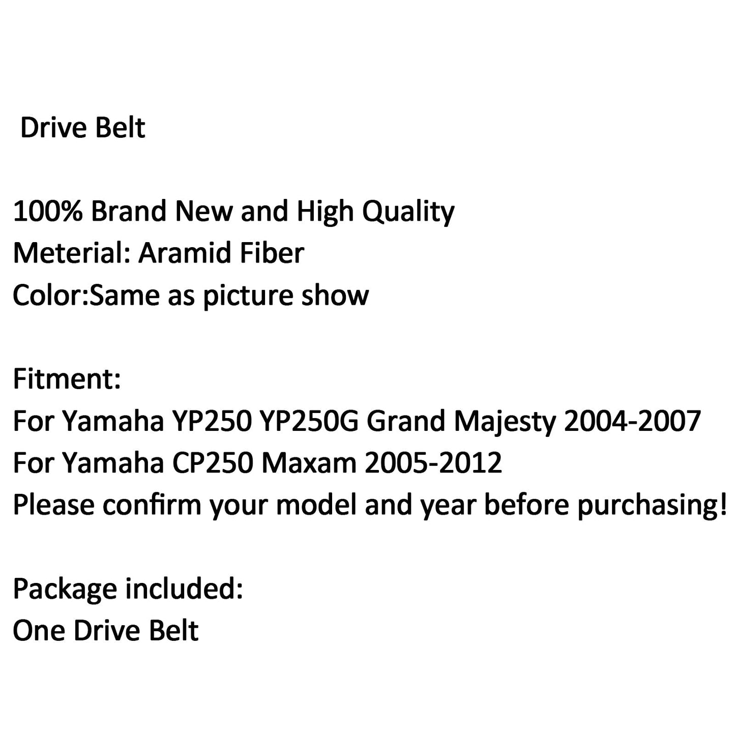 Cinghia di trasmissione Premium per Yamaha YP250 YP250G Grand Majesty 2004-2007 Generico