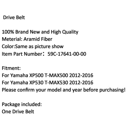 Cinghia di trasmissione Premium per Yamaha XP500 T-MAX 500 XP530 T-MAX 530 2012-2016 Generico