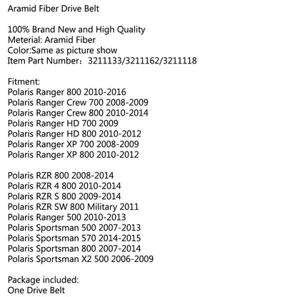 Cinghia di trasmissione frizione per Polaris ATV UTV RZR 800 sostituisce # 3211133 3211118 3211162 generico