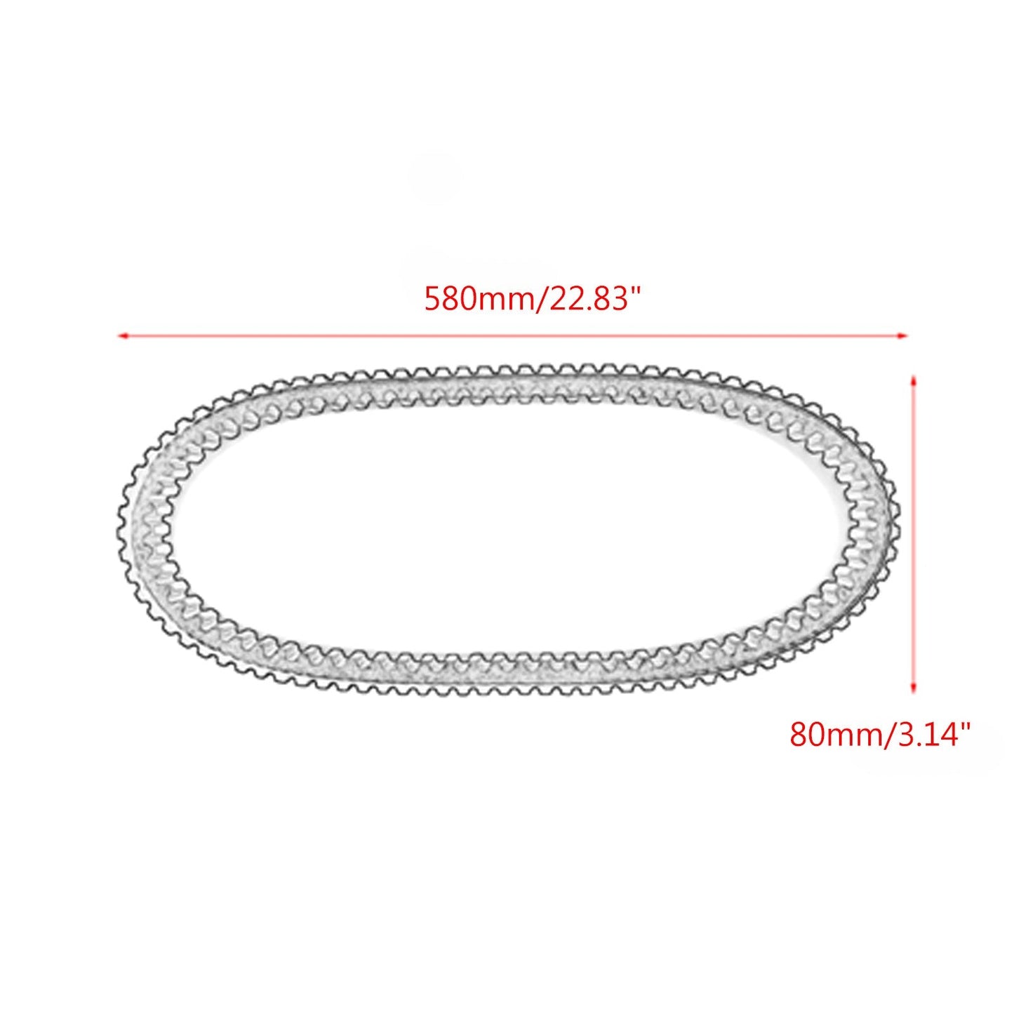 Cinghia Trasmissione Finale Esterna Per Yamaha XP530 T-MAX 530 12-16 59C-46241-00 Generic