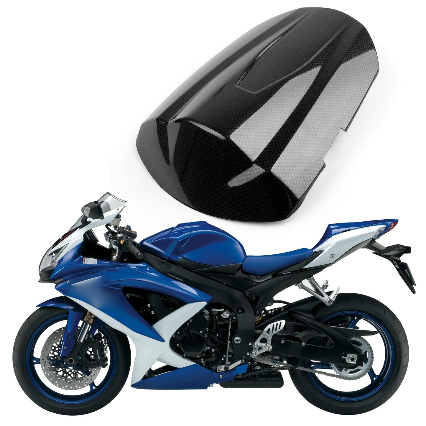 Sedile posteriore carenatura copertura cappuccio per Suzuki GSXR600 GSXR750 2008-2009 K8 generico