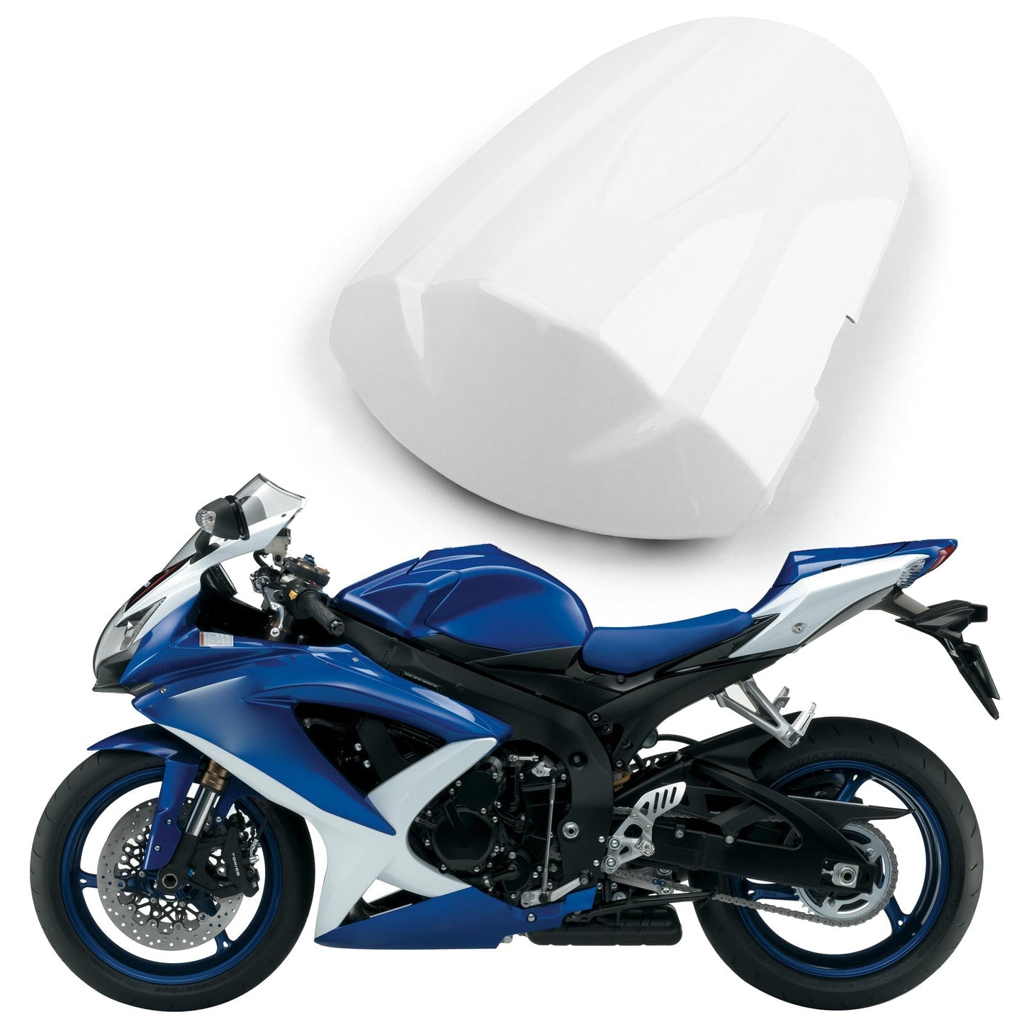 Sedile posteriore carenatura copertura cappuccio per Suzuki GSXR600 GSXR750 2008-2009 K8 generico