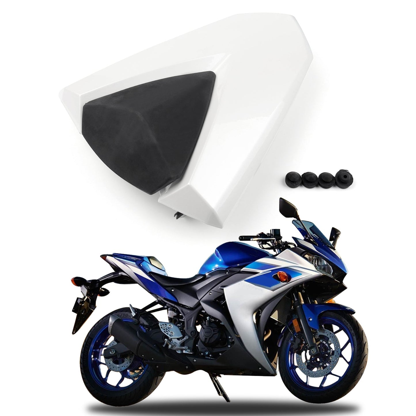 Coprisedile posteriore in ABS per Yamaha YZF R25 2013-2023 R3 2015-2021 MT-03 2014 Generico