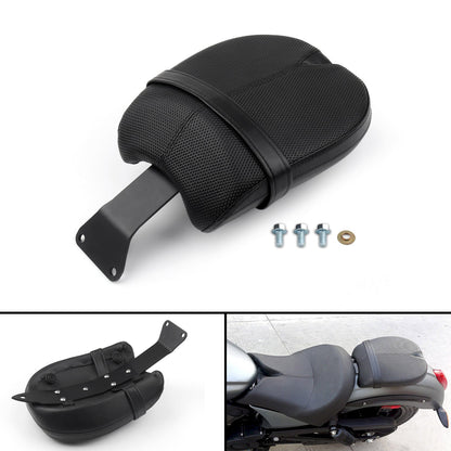 Black Leather Rear Passenger Pillion Pad Seat For Victory Octane 2017 Models