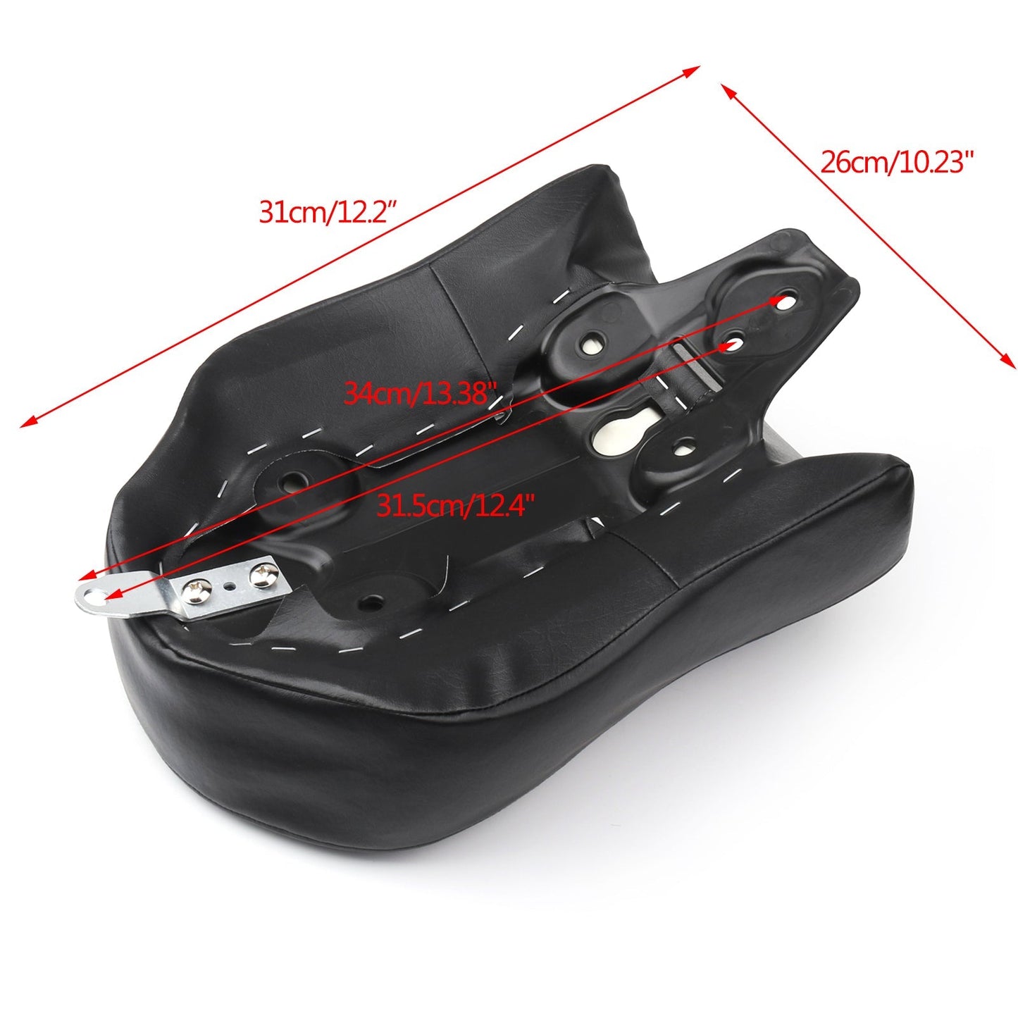 Per Dyna FXD FXDL 2006-2009 Sedile passeggero passeggero posteriore moto nero Generico