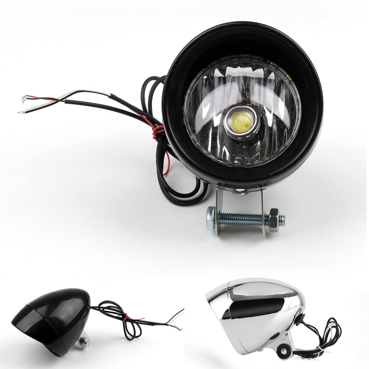 Moto LED Angel Eye COB Light Faro Fendinebbia per Harley Dyna Glide Generico