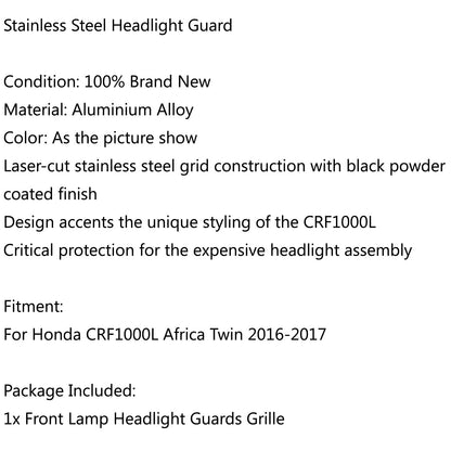 Griglia protezione faro per Honda CRF1000L Africa Twin 16-17 Protezione faro anteriore Generico