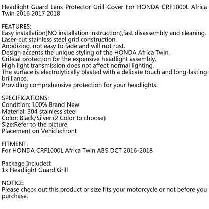 Proteggi griglia protezione faro per HONDA CRF1000L AFRICA TWIN 2016-2018 Generico