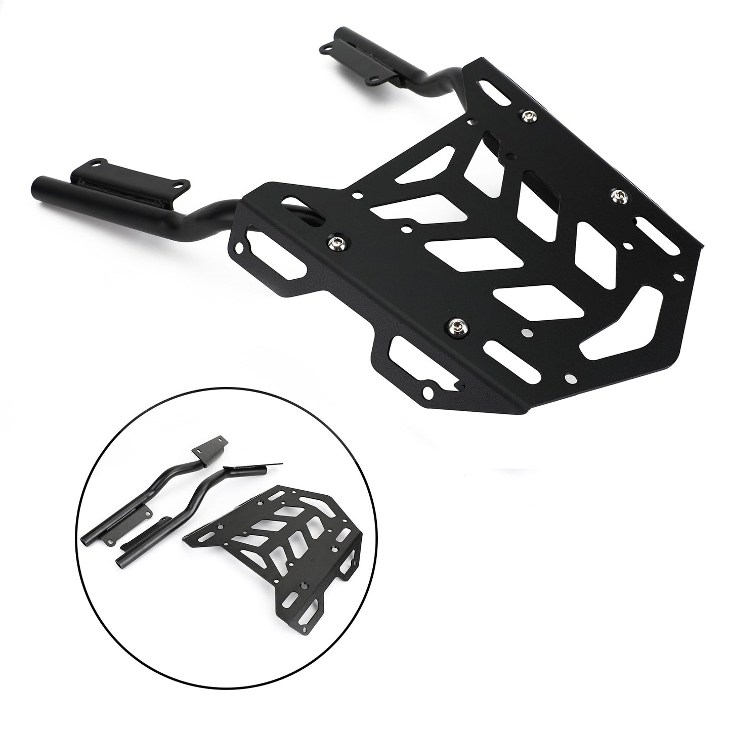 Portapacchi posteriore Portapacchi Cargo Shelf Nero per Honda CB650R CBR650R 2019 2020 Generico