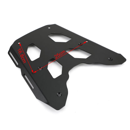 Portapacchi posteriore nero per bauletto per Kawasaki KLE650 Versys 650 16-2019 Generico