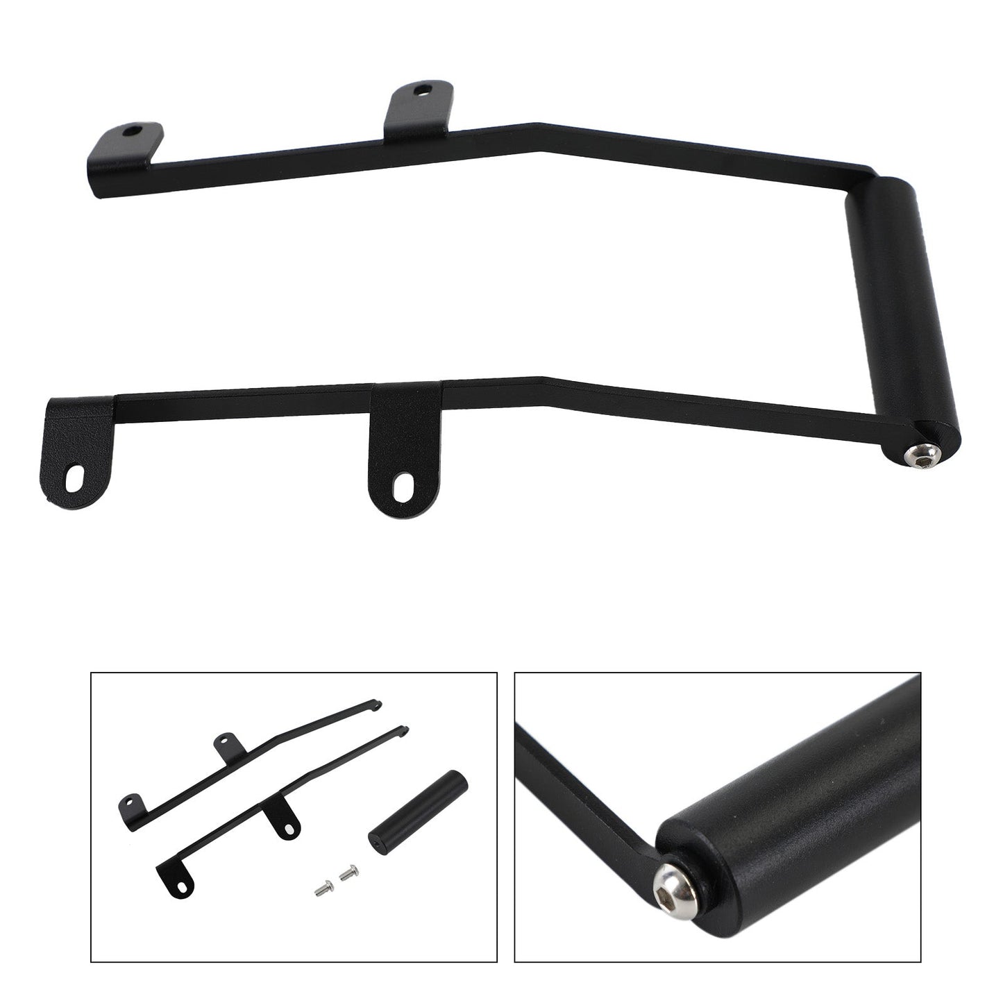 Supporto per smartphone/GPS per montaggio su staffa per parabrezza nero per Honda NC750X 16-2020