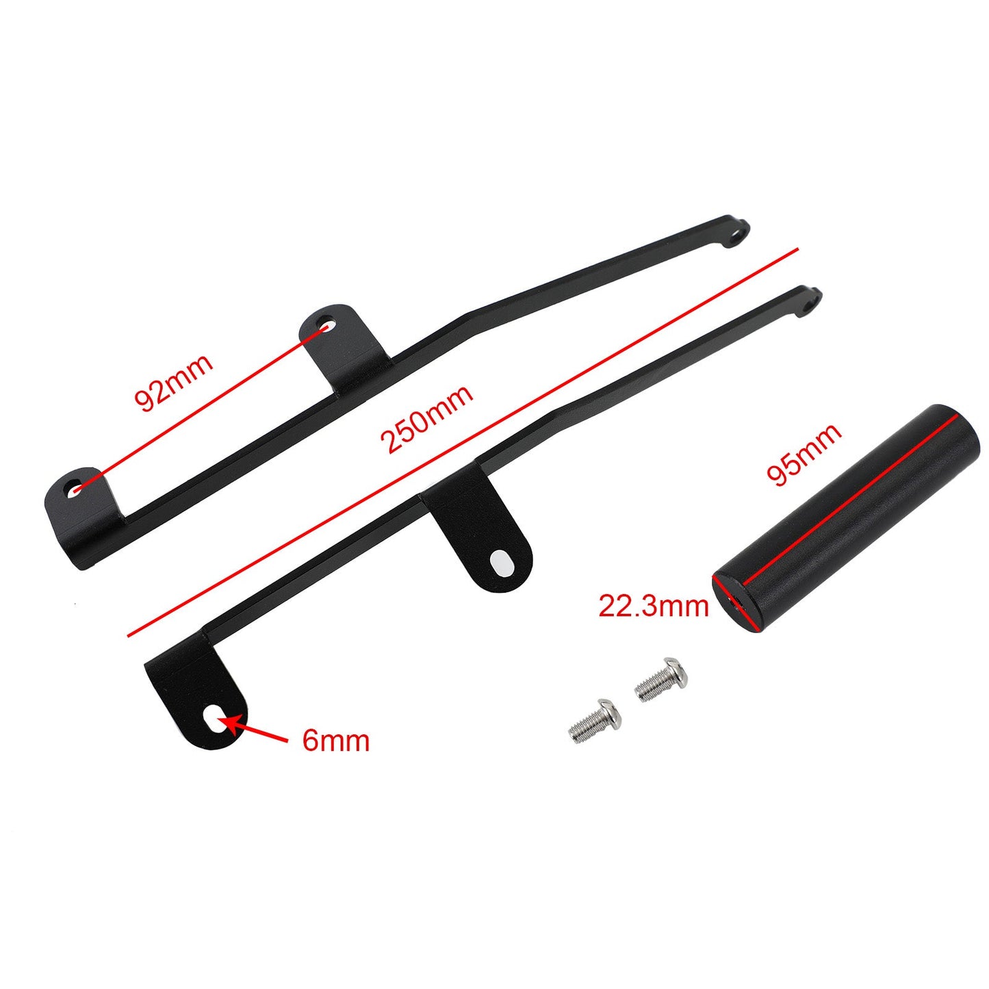 Supporto per smartphone/GPS per montaggio su staffa per parabrezza nero per Honda NC750X 16-2020