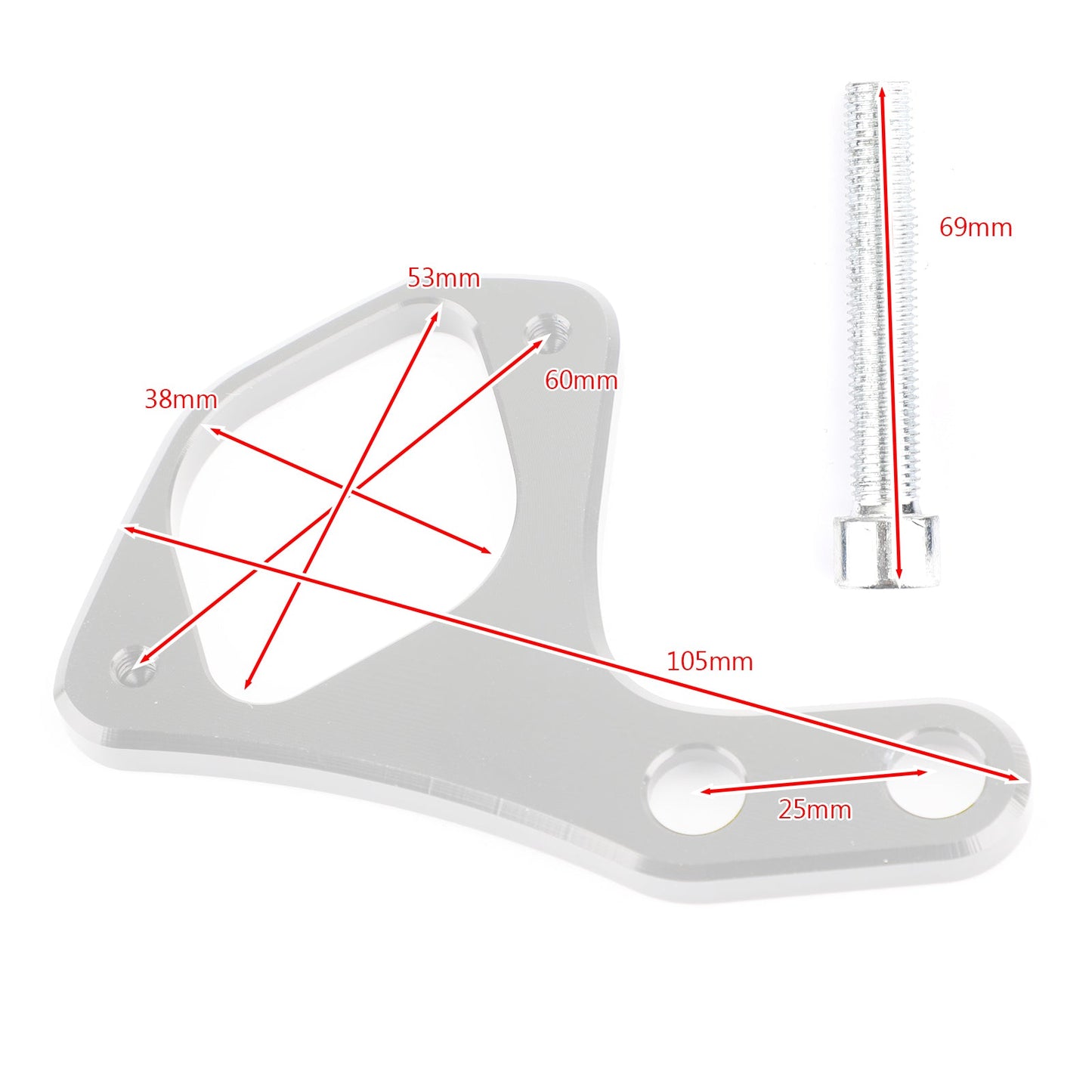 Staffa di riposizionamento chiave di accensione CNC adatta per Triumph Bonneville T100 Thruxton generico