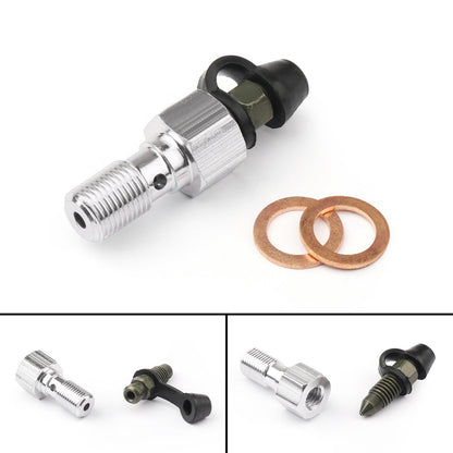 M10x1.0mm /1.25mm Motorcycle Brake Caliper Bleeder Screw Fork Air Bleeder Valves